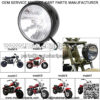 Front Headlight head Lamp Assembly for Massimo MB200 Hensim TrailMaster Baja Heat WarriorMB165 MB200  BT200X CT200U-EX 196cc 6.5HP Mini Bike Motorsports 12 Volt 35 Watt 3 Wire Black - Image 3