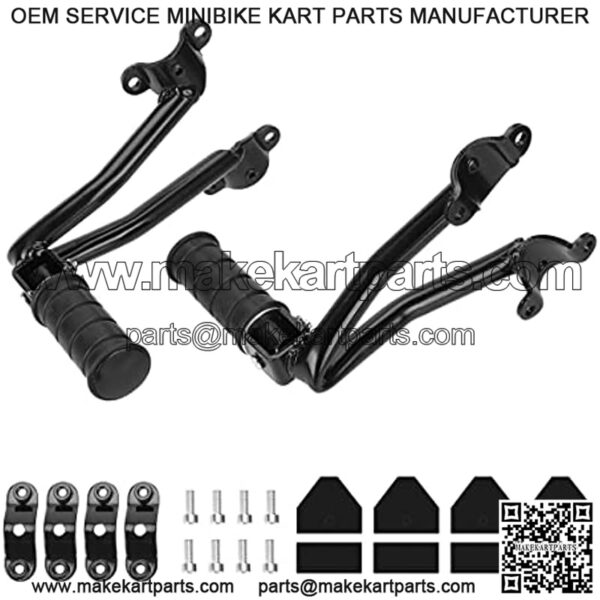 Motorcycle Rear Footrest Passenger Foot Pegs Accessories Fit for Kawasaki Vulcan S 650 VN650 2015-2022 Black