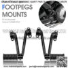 Motorcycle Rear Footrest Passenger Foot Pegs Accessories Fit for Kawasaki Vulcan S 650 VN650 2015-2022 Black - Image 2