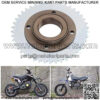 78mm OD 4-Hole Toothless Flywheel + T8F 44T 54mm Chain Sprocket for 43cc 49cc Mini Pocket Gas Scooter ATV