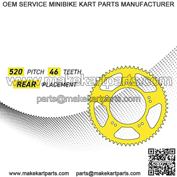 520 Pitch 46 Tooth Rear Drive Sprocket for Yamaha FZ6R FZ1 Diversion XJ6 Honda NX650 - Image 3