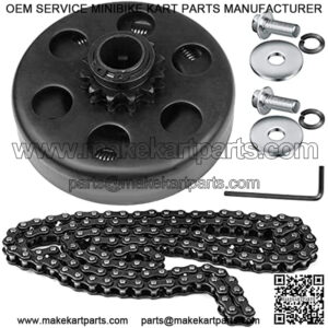 Go Kart Clutch 3/4" Bore 10T with #40 41 420 Chain for Go Kart Minibike Yerf-Dog karts with Tecumseh