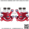 front Rear Disc Brake Caliper with Brake Pads Compatible with Motovox MBX10 MBX11 Mini Dirt Bike MM-B80-BR 80CC 2.5HP Moto Classic Mini Bike 47cc 49cc Pocket Bike Stand Up Goped Scooter