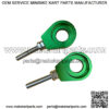 Motorcycle Caluminum 2pcs 15mm Rear Wheel Axle Hole Chain Adjuster Tensioner For 110cc 125cc CRF80 2005 CRF125F 2018 XR100 TTR 110 Dirt Pit Bike Motorbike Motocross green