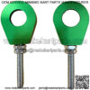 Motorcycle Caluminum 2pcs 15mm Rear Wheel Axle Hole Chain Adjuster Tensioner For 110cc 125cc CRF80 2005 CRF125F 2018 XR100 TTR 110 Dirt Pit Bike Motorbike Motocross green - Image 3