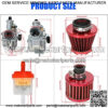 VM22 Carburetor Carb Air Filter Intake Pipe Mainfold Kit for Non Hemi Predator 212cc Engine Coleman CT200U CT200U-EX GX160 GX200 196cc 6.5HP Baja Warrior Heat MB165 MB200 Mini Bike Go Kart Red - Image 3