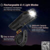 Ultra Bright USB Rechargeable Bike Light Set, Powerful Bicycle Front Headlight and Back Taillight, 4 Light Modes, Easy to Install for Men Women Kids Road Mountain Cycling - Image 3