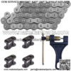 420 Jackshaft Chain 42Link+ Chain Breaker, fit for  BT200X CT200U Trail 200 CT200U-EX Baja TrailMaster Warrior Heat MASSIMO MB165 MB200 196cc 6.5hp Powersports Mini Bike Part