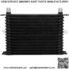 15 ROW ALUMINUM ENGINE TRANSMISSION OIL COOLER 10AN HOSE 8 INCH ELECTRIC FAN KIT - Image 4