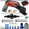 180F TRANSMISSION OIL COOLER FAN THERMOSTAT SWITCH KIT 6AN IN-LINE HOSE ADAPTER