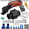 DUAL 6-7 INCH ELECTRIC OIL COOLER FAN 38MM IN-LINE GROUND 180F THERMO SWITCH KIT - Image 2