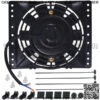 DUAL 6-7 INCH ELECTRIC OIL COOLER FAN 38MM IN-LINE GROUND 180F THERMO SWITCH KIT - Image 4
