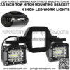 Hitch LED Lights,EBESTauto 4 Inch LED Work Light Pods with 2.5 Inch Towing Hitch Mount Brackets for Truck Trailer SUV Pickup Fit Dual Led Off-Road Driving Hitch Light bar - Image 2