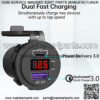 12V USB C Car Charger Socket, Ouffun Dual PD & QC 3.0 Ports 12V USB Car Outlet Adapter with Button Switch, lPhone Fast Charger with 23.7 Inches Wire for Car Boat Marine Bus Golf Cart RV Motorcycle - Image 2