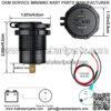 Quick Charge 3.0 Car Charger, Waterproof 36W Dual USB QC3.0 Fast Charging Socket Power Outlet with Voltmeter & Switch & 10A Fuse Built-in for 12V/24V Vehicles - Image 3