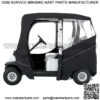 Classic Accessories Black 2 Passenger Deluxe Golf Cart Enclosure For Short Tops - Image 2