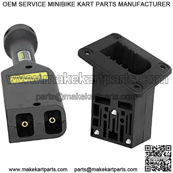 Golf Cart 36V PowerWise Charger Receptacle and W/Handle Plug for EZGO Medalist TXT 1996 Up OEM 73345-G01&73063-G01 - Image 2