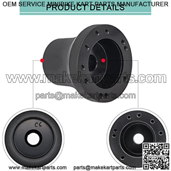 Golf Cart Steering Wheel Adapter for Club Car DS Models-Black - Image 3