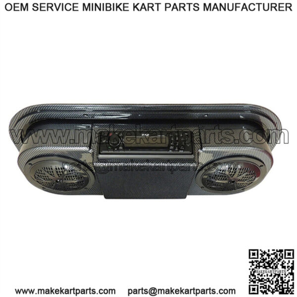 Carbon Fiber Console With Marine Receiver/Speakers/Antenna for Golf Cart