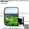 Golf Cart Rear View Mirror & Folding Side Mirror for EZGO/Club Car/Yamaha - Image 3