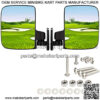HW9008 Golf Cart Folding Side View Mirrors For Club Car, EZGO, Yamaha, Star, Zone Carts