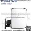 HW9008 Golf Cart Folding Side View Mirrors For Club Car, EZGO, Yamaha, Star, Zone Carts - Image 2
