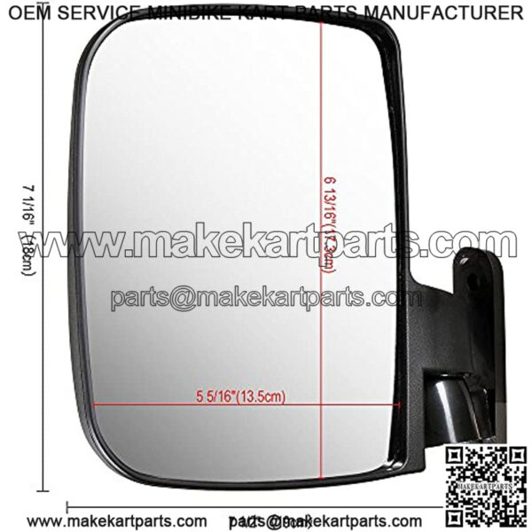 2pcs Universal Golf Cart Rear View Folding Side Mirror with LED Indicators Compatible with EZGO Club Car Yamaha - Image 4