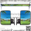 Golf Cart 4 Panel Rear View Mirror & Side Mirror Universal for Club Car EZGO Yamaha Golf Carts Panoramic Eliminate Blind Spots