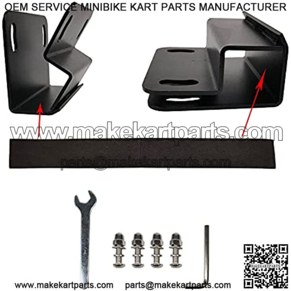 Mamiko No-Drilling Required Golf Cart Folding Side View Mirrors Compatible with Club Cart, EZGO, Star, Yamaha, Zone Carts Side Mirror - Sold in Pairs - Breakaway - Image 5