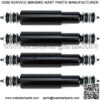 EZGO 2 Front and 2 Rear Shocks Absorbers for Golf Cart 1994-up EZGO TXT Marathon  Medalist Replace 70928-G01, 76418-01  4pcs