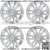 Golf Cart Hubcaps 8 inch, Universal Wheel Covers Hub Caps for Club Car, EZGo, Yamaha Golf Buggies Size 8" (Set of 4 Silver)
