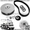 Bestauto Rear Driven Clutch Kit for Yamaha Gas Golf Cart G2-G22 1985+ Secondary Clutch Driven Kit with Belt JN6-G6201-03 JN6-G6201-04, Silver