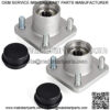 Golf Cart Wheel Hub Assembly for EZGO RXV 2008-up Gas & Electric, with Bearing & Cap, OEM# 609603 19862G1 602340 602341 12091G2, Set of 2