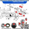 Club Car Front Wheel Hub Bearing Assembly with Dust Caps & Bearings for DS/Precedent Golf Cart Models Replaces OEM # 102357701,1011892,1011889,1011894,11011102,1011153 - Image 2