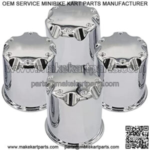 Golf Cart Wheel Center Cap Cover Fits 2.75" Dia Bore Wheel Rim Chrome Plastic Center Caps for EZGO Golf Cart Wheel-4 Packs