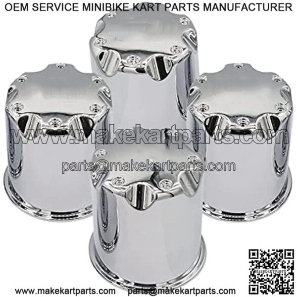 Golf Cart Wheel Center Cap Cover Fits 2.75" Dia Bore Wheel Rim Chrome Plastic Center Caps for EZGO Golf Cart Wheel-4 Packs