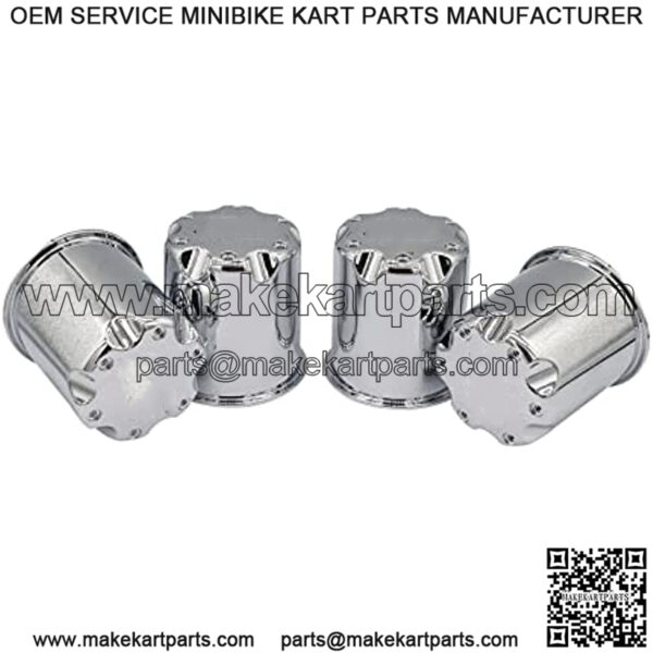 Golf Cart Wheel Center Cap Cover Fits 2.75" Dia Bore Wheel Rim Chrome Plastic Center Caps for EZGO Golf Cart Wheel-4 Packs - Image 4