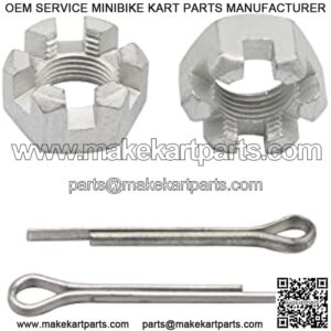 2 Set EZGO TXT Golf Cart Slotted Nut & Pinning 1976-Up Replacement Part 5/8-1815483-G1/612928 3010387-G1