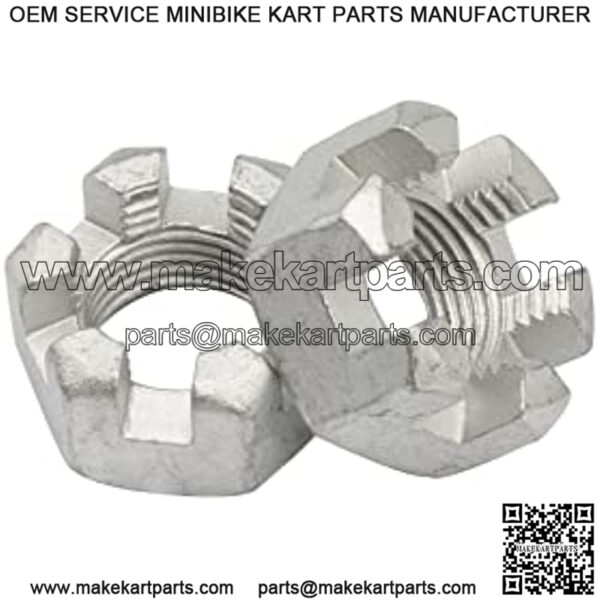 2 Set EZGO TXT Golf Cart Slotted Nut & Pinning 1976-Up Replacement Part 5/8-1815483-G1/612928 3010387-G1 - Image 4