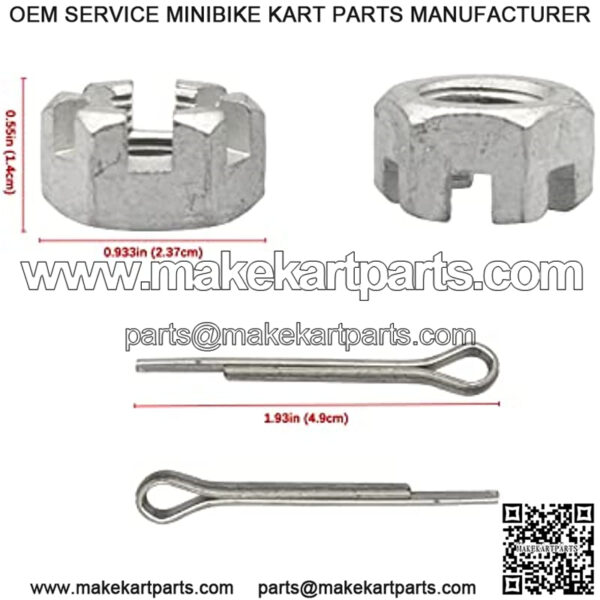 2 Set EZGO TXT Golf Cart Slotted Nut & Pinning 1976-Up Replacement Part 5/8-1815483-G1/612928 3010387-G1 - Image 5