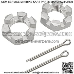 2 Set EZGO TXT Golf Cart Slotted Nut & Pinning 1981-UP Replacement Part 12093-G1 00798-G8