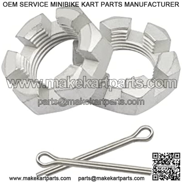2 Set EZGO TXT Golf Cart Slotted Nut & Pinning 1981-UP Replacement Part 12093-G1 00798-G8 - Image 3