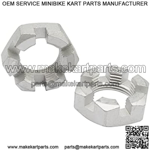 2 Set EZGO TXT Golf Cart Slotted Nut & Pinning 1981-UP Replacement Part 12093-G1 00798-G8 - Image 4