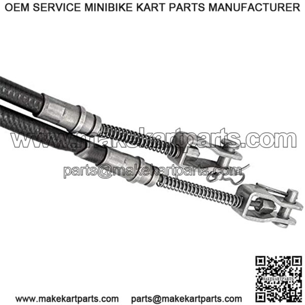 EZGO TXT Brake Cable Set Passenger and Driver Side Stainless Steel Core for Marathon Medalist Golf Cart 94+OEM#70969-G03 - Image 3