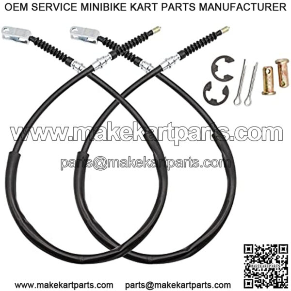 Club Car DS Brake Cable Kit Stainless Steel Core 2000-Up 102022101 Driver & Passenger Side Cables