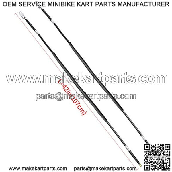 Club Car DS Brake Cable Kit Stainless Steel Core 2000-Up 102022101 Driver & Passenger Side Cables - Image 2