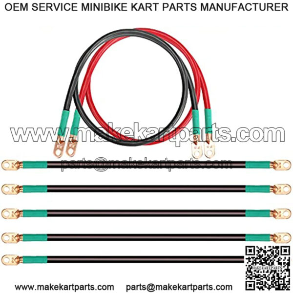 Golf Cart Heavy Duty Battery Cable 7 PCS Set 4 Gauge for 1994 up Club Car DS & Precedent 48Volt,14  +40" Long