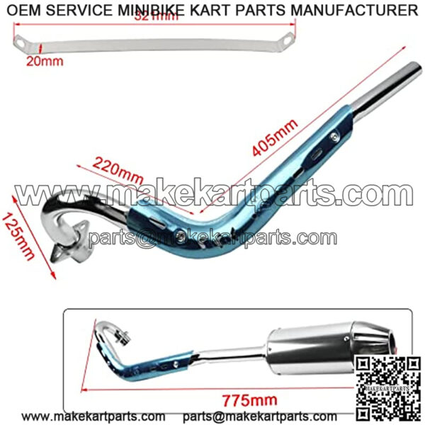 High Performance Muffler Exhaust Pipe kit Assembly fit Replace Honda XR50 XR 50 XR50R CRF50F CRF50 Chinese 50CC 70CC 90CC 110CC 125cc Dirt Pit Bike SDG SSR - Image 2
