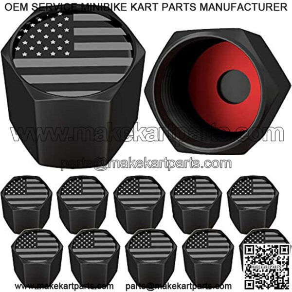 Tire Valve Stem Caps, with O Rubber Ring, Universal Stem Covers for Cars, SUVs, Bike, Bicycle, Trucks, Motorcycles, Airtight Heavy Duty (12 Pack) (Black Gray (12 Pack))