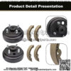 Golf Cart Brake Drums & Brake Shoes Deluxe Maintenance Kit for Electric EZGO TXT 1996-2008 Replace OEM# 19186G1 70794G01 70795G01 27943G01 27945G01 - Image 2